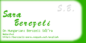 sara berczeli business card